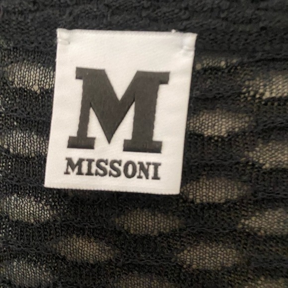 M MISSONI LONG SLEEVE DRESS BLACK TEXTURED KNIT SIZE 40A - Picture 4 of 6